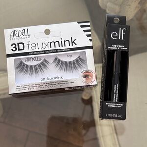 Ardell 3D Faux Mink Lashes and e.l.f. Eyeliner Set